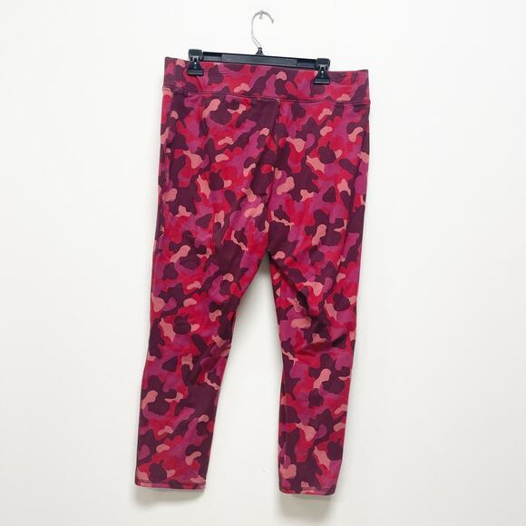 Denim & Co. Active Women's LP Pink Camo Regular Duo Stretch Printed Leggings - Picture 6 of 7